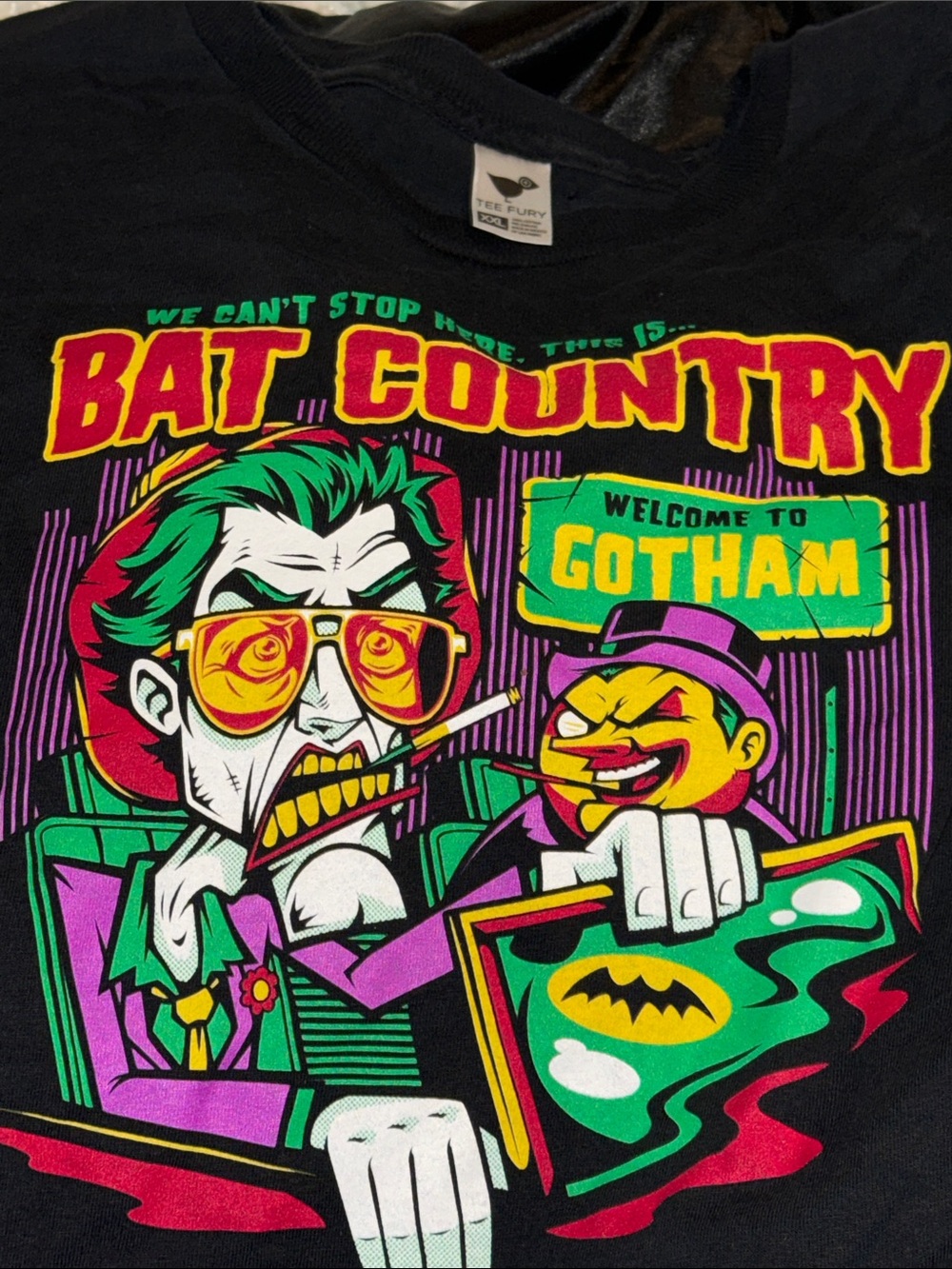 Joker Tee “We can’t stop here, This is Bat Country”!!